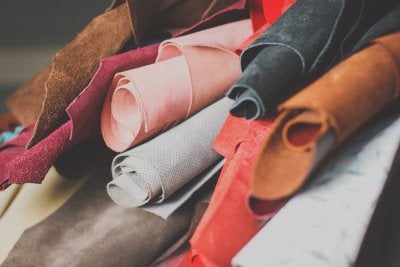Leather rolls packed to be stored at a storage house in Mountain View, CA